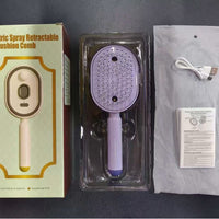 Electric Spray Massage Hair Comb ? Rechargeable Scalp Care & Hair Growth Brush