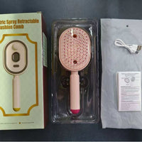 Electric Spray Massage Hair Comb ? Rechargeable Scalp Care & Hair Growth Brush