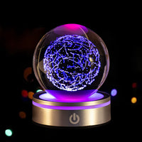 CrystalGlow™ 3D Engraved Crystal Ball - Color-Changing LED Night Light